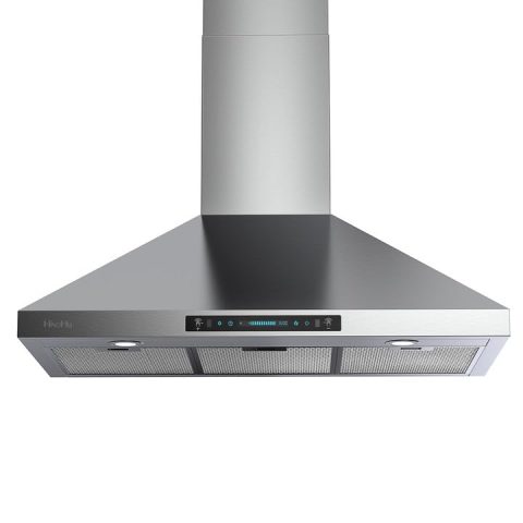 Wall Mount Range Hood 36 Inch, 780 CFM with Ducted Convertible Ductless (Kit Included), 4 Speed Gesture Sensing&Touch Control Panel, Stainless Steel Kitchen Vent (36 Inch)