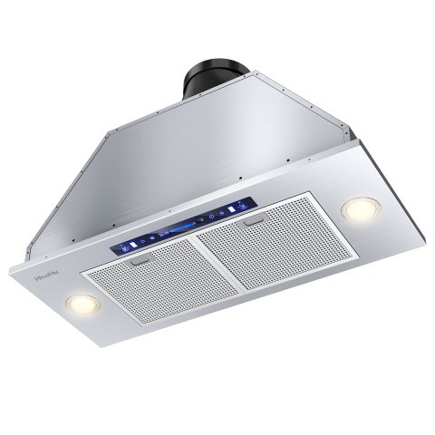 Insert Range Hood 30 Inch / 36 Inch, 900 CFM with Ducted Convertible Ductless (Kit Included), 4 Speed Gesture Sensing&Touch Control Panel, Stainless Steel Kitchen Vent (30 Inch)